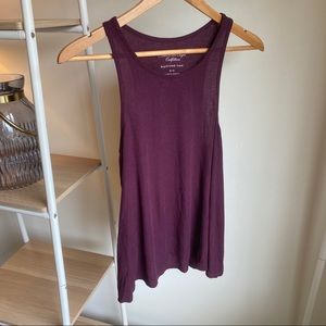 American Eagle Maroon flare tank